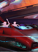 插画学校-汽车飞行器